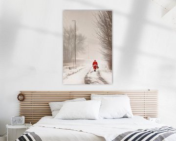 Kerst sneeuwwandeling van Poster Art Shop