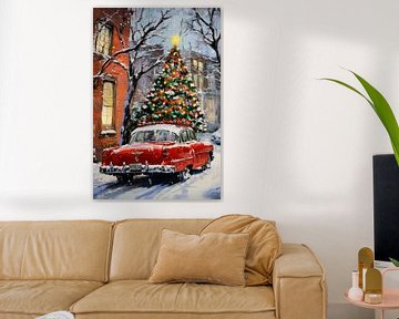 Kerst stadsgezicht van Poster Art Shop