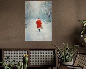 Kerstboswandeling van Poster Art Shop