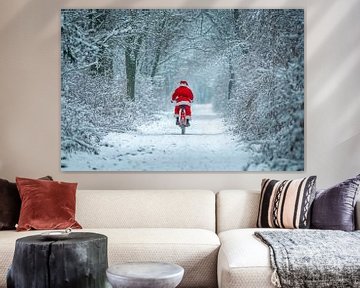 Kerstfietser van Poster Art Shop