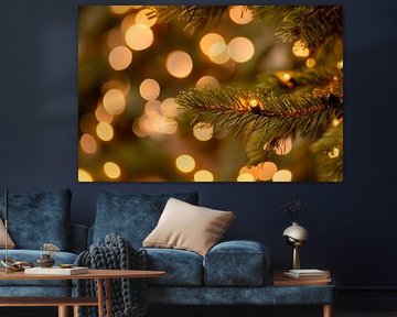 Weihnachtslichter Tannenzweige von Poster Art Shop