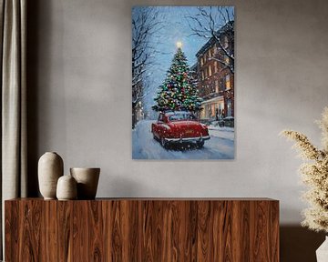 Kerstboomsneeuw van Poster Art Shop