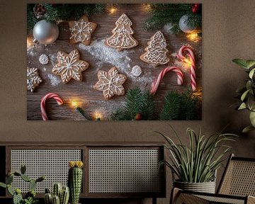 Kerstkoekjesdecoratie van Poster Art Shop