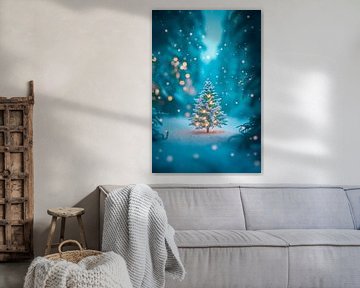 Winterbos Kerstmis van Poster Art Shop