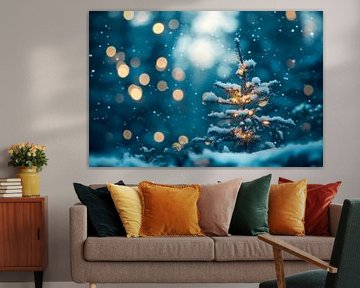 Winterwereld van lichtjes van Poster Art Shop