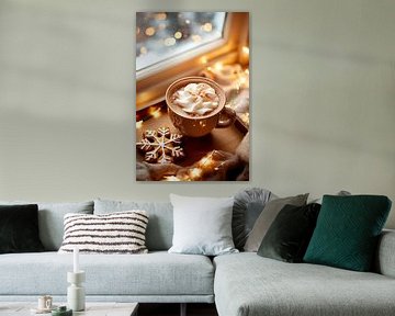 Winter koffiepauze van Poster Art Shop