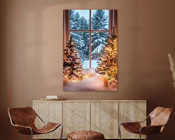 Winter raamdecoratie van Poster Art Shop