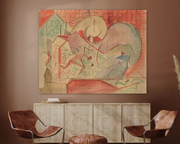 Leon Chwistek - Schets voor 'Schermen' (Duel) (1919) van Peter Balan