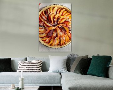 Perziktaart met amandelspijs van Nina van der Kleij