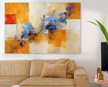 Abstract Bloemen van Abstract Schilderij