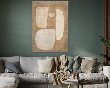 Organisch schilderij Beige van Modern Collection