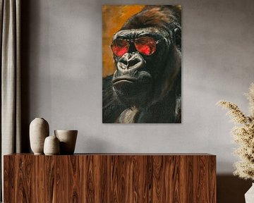 Gorilla Zonnebril | Shades of Solitude van Blikvanger Schilderijen