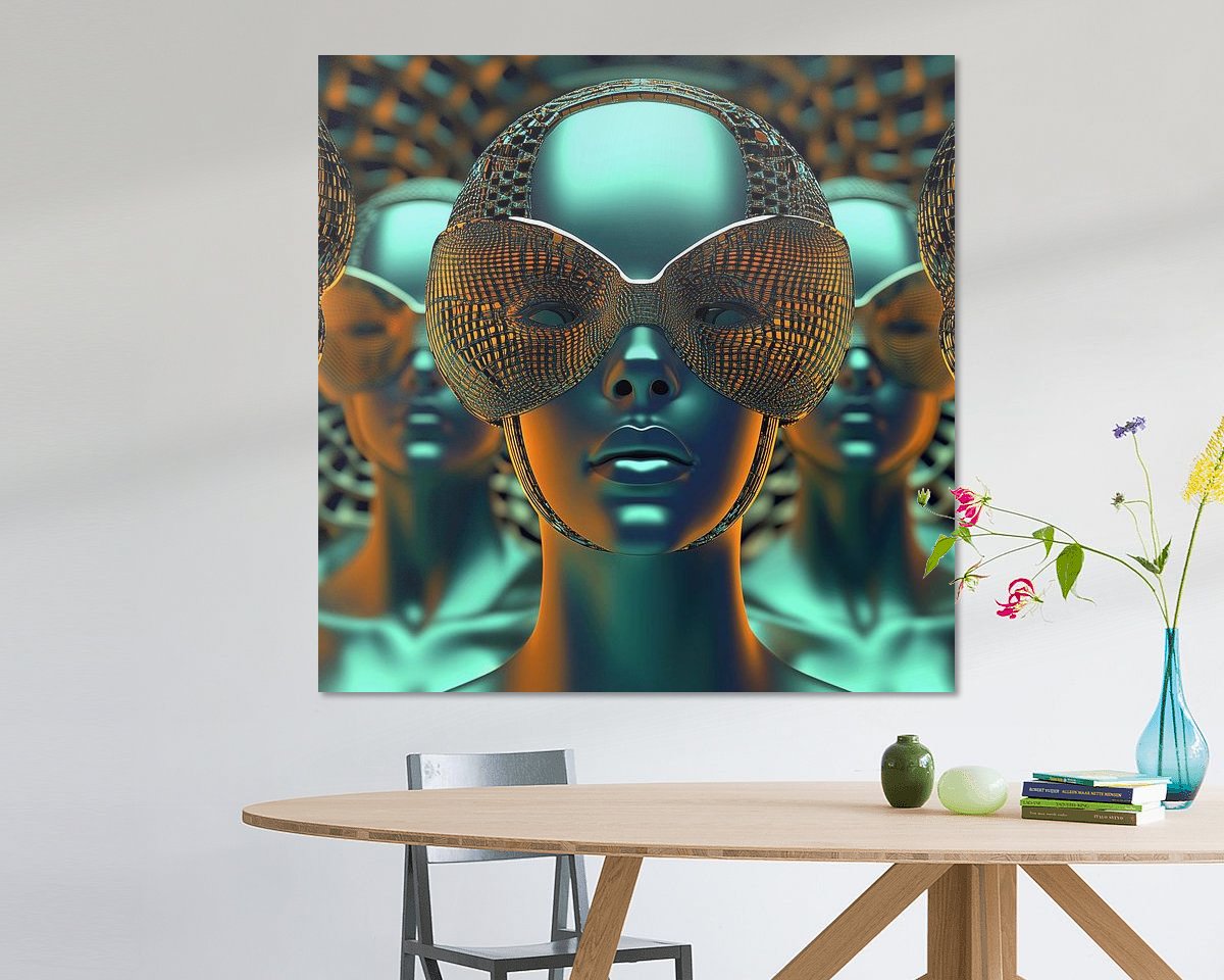Voorbeeld van het werk in een kamer