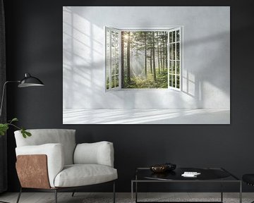 view of the forest landscape from the living room by Egon Zitter