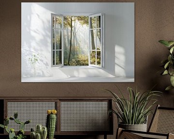 view of the forest landscape from the living room by Egon Zitter