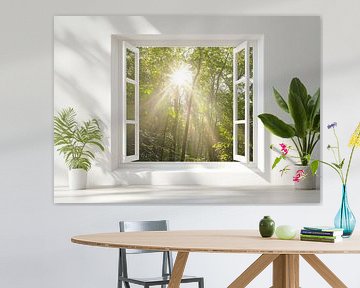 view of the forest landscape from the living room by Egon Zitter