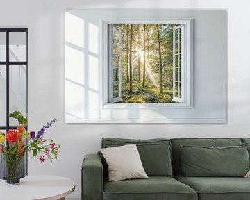 view of the forest landscape from the living room by Egon Zitter
