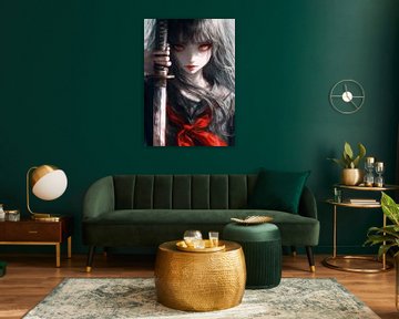 Anime Girl with Katana by MIROKKU