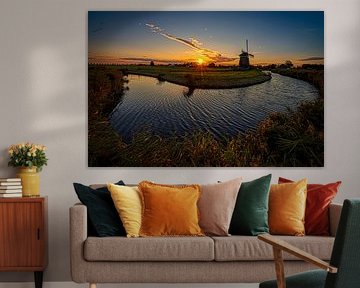 Mill New Life at sunrise by peterheinspictures