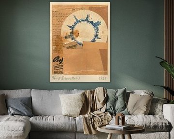 Kurt Schwitters - Sans titre (20 ØRE, avec pages de coran) (1936) sur Peter Balan