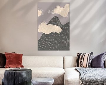 Berg en Wolken Schilderij van ComfortQ