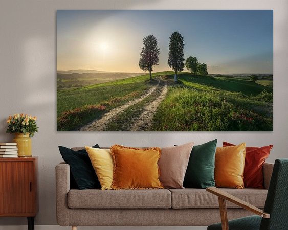 Voorbeeld van het werk in een kamer