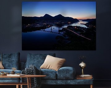 Måløy am Abend