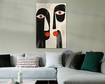 Oog, Neus en Mond x2 van Kunst Kriebels