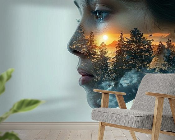 Voorbeeld van het werk in een kamer