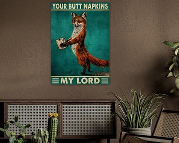 Je kont servetten Mijn Heer Wolf