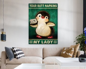 Je kont servetten My Lady Penguin