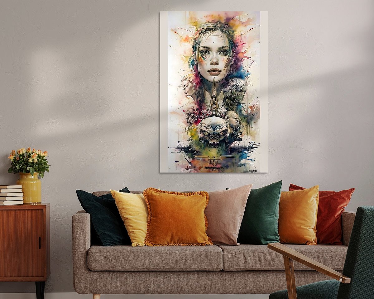 Voorbeeld van het werk in een kamer