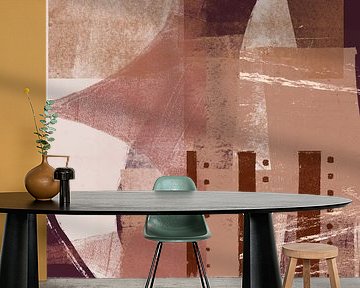 Raw Romance. Modern abstract art in warm colors no.4 by Dina Dankers