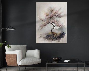 Baum mit Kirschblüte (Sakura) - Serie: Japanische Landschaft - 3 von Studio Pieternel