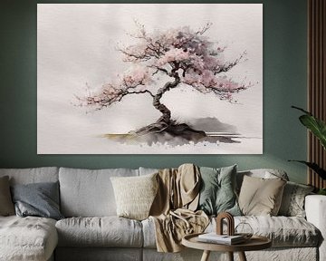 Baum mit Kirschblüte (Sakura) - Serie: Japanische Landschaft - 2 von Studio Pieternel