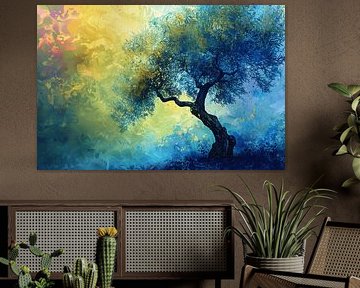Arbre abstrait coloré