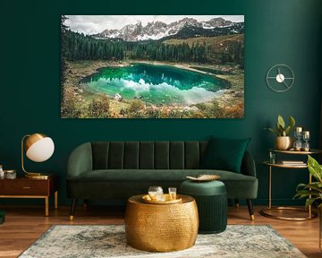 Het mooiste meer in de Dolomieten | Karersee | Lago di Carezza | Italie Reisfotografie van Laura Dijkslag