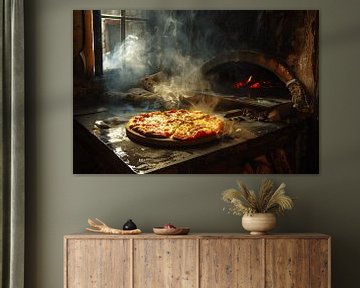 Huisgemaakte pizza in traditionele oven van Art & Soul Creations