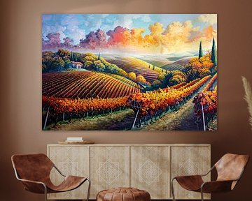 Herfstlandschap met Wijngaard van Art & Soul Creations