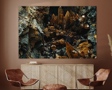 Abstracte Kristallen op Rotsen van Art & Soul Creations