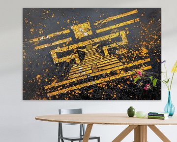 Minimalistische Gele Piramide