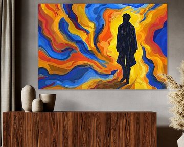 Portret van een Man met Kleurencirkel van Art & Soul Creations