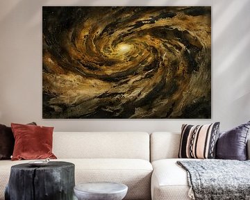 Van Goghs Melkwegspiraal: Een kosmisch nachtkunstwerk van Art & Soul Creations