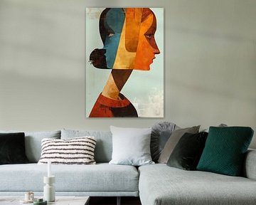 Abstract Vrouwenportret | Colorful Mindscapes van ARTEO Schilderijen