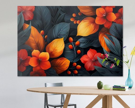 Voorbeeld van het werk in een kamer