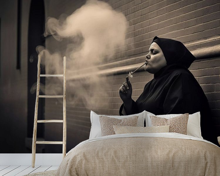 Voorbeeld van het werk in een kamer