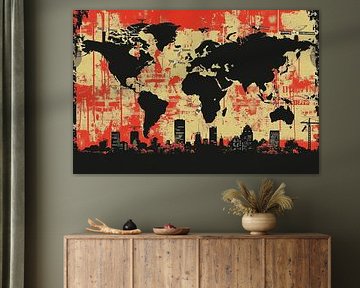 Minimalist World Map by Art & Soul Creations