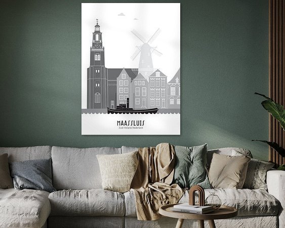 Voorbeeld van het werk in een kamer