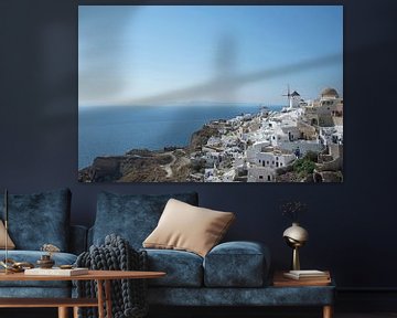 Witte huisjes op Oia Santorini van Barbara Brolsma