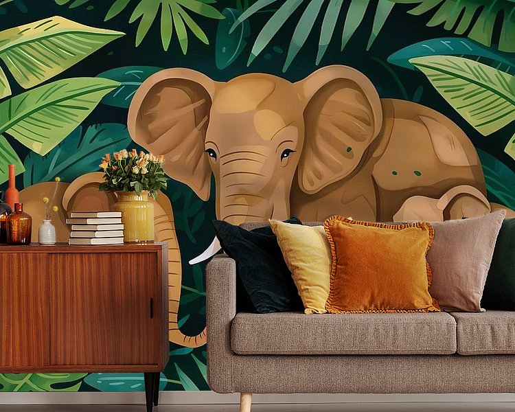 Voorbeeld van het werk in een kamer